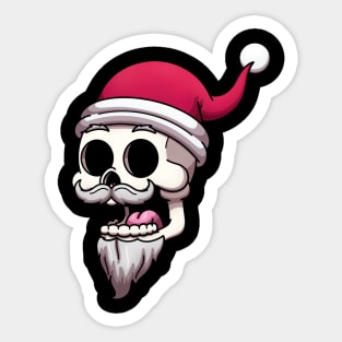 Santa Claus Skull Sticker